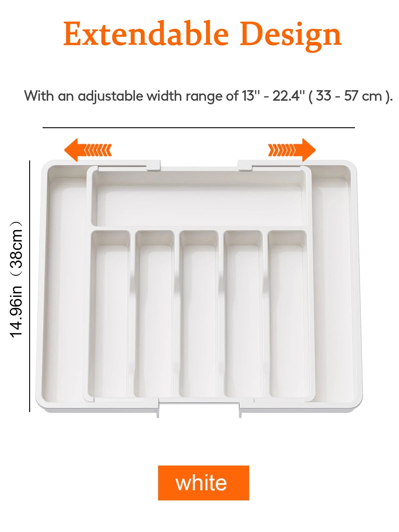 Expandable Cutlery Tray - Simple and directly descriptive.