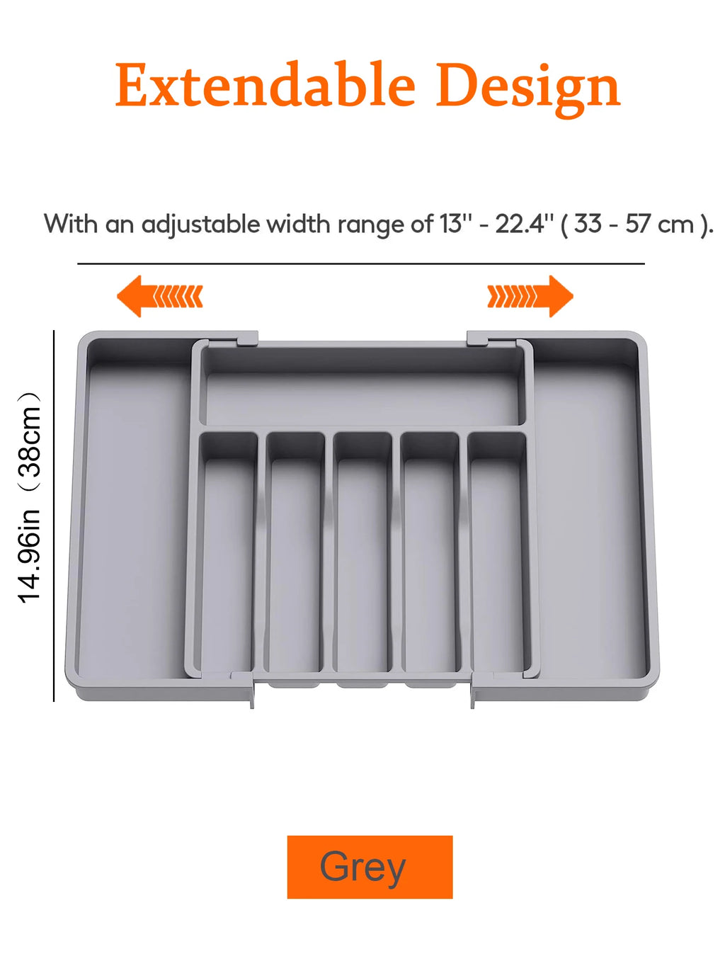 Expandable Cutlery Tray - Simple and directly descriptive.